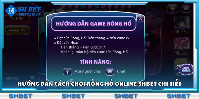 Quy trình chơi rồng hổ online Shbet chi tiết
